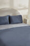 Indigo Single 100% Cotton Duvet Cover Set - Base - 6