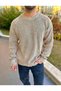 Sweater Knitwear Oversize Non-Pilling Natural Cotton Ripped Detailed Laser Cut Comfortable Cut Loose Sweater