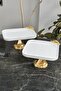 Porcelain Plate with Metal Legs, Cake & Cookie & Food Serving Set, Presentation Tray - 2