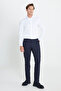 Men's White Cotton Slim Fit Slim Fit Classic Lapel Dobby Stretchy Shirt - 2