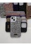 Apple iPhone 15 Plus - 14 Plus Compatible Glitter Full Stone Silicone Phone Cover (Case) Silver