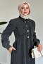 Black Pocketed Denim Dress with Two Pockets - 4