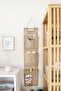 Jute 3-Pocket Multi-Purpose Hanging Wall Mounted In-Cabinet Bathroom Kitchen Organizer Organizer 102x23 - 3