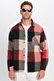 Men's Relax Fit Relax Fit Single Pocket Checked Winter Lumberjack Shirt - 4