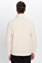 Unisex Standard Fit Relaxed Fit Non Pilling Cold Proof Beige Stand Collar Fleece Sweatshirt - 5