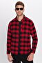 Men's Slim Fit Slim Fit Lumberjack Button Collar Checked Winter Shirt - 5
