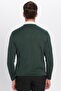 Men's Standard Fit Regular Cut V Neck Cotton Knitwear Sweater - 5