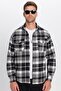 Men's Relax Fit Relax Cut Lumberjack Double Pocket Button Checked Winter Shirt - 4