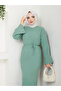 Wonderful Lacing Belted Knitwear Dress - 5