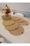 Jute, American Service, 6 Plates, 1 Bread Basket, Plate Base, Plate Set, Modern Lux Presentation, - 3