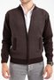 Men's Middle-Aged and over Knitwear Knitted Acrylic Zippered Winter Dad Cardigan 2062-Brown Color - 5