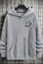 Unisex Saturn Printed Gray Sweatshirt