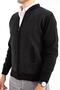 Men's Middle-Aged and over Knitwear Knitted Acrylic Zippered Winter Dad Cardigan 2062-Black - 4