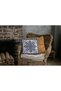 4-Piece Digital Printed Gift Throw Pillow Set - White and Navy Blue Background with Uzbek Pattern - 4
