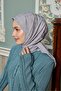 وشاح جاكار بنمط مونوغرام رمادي - 4