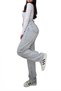 Baggy Jeans with Buckle Detail, Ice Blue, Snow-Proof, Chemical Resistant, Super High Waist, Without Lycra - 5