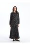 Lcw Grace Black Crew Neck Print Women's Dress