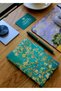 Van Gogh Almond Tree Themed Pen Elastic Fluffy Cover Notebook