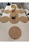 Jute, American Service Set, 6 Plates, 1 Bread Basket, 1 Runner, Plate Set, Modern Lux Presentation - 2