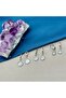 Set of Six Mother of Pearl Dangle Ring Multiple Earrings - 3