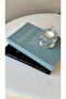 2-Piece Decorative Book Box with Fabric Cover (Michelangelo-The Art Blue Silver)