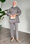 Ariesa Stone Tunnel Lace Gray Scuba Set