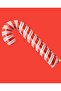 Christmas Walking Stick Candy Cane Foil Balloon Small Size 1 Piece Christmas Balloon 75 cm - 5