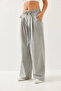Women's Gray Pleated Palazzo Trousers 60351229 - 2