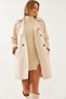 Women's Beige Sleeve Garni Detailed Belted Trench Coat 2447 60261004 - 7