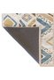 Asena Collection Yellow Blue Themed Mixed Geometric Shapes Patterned Modern Decorative Carpet 29 - 5