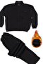 Black Men's Winter Tracksuit Set Plus Size Men's Tracksuit Thick Tracksuit