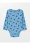 Lcw Baby Crew Neck Printed Baby Boy Snap Fastener Bodysuit 2-Pack (W4) - 4