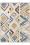 Asena Collection Yellow Blue Themed Mixed Geometric Shapes Patterned Modern Decorative Carpet 29 - 4