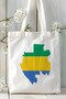 Gabon Flag Printed Cloth Bag Shoulder Bag Model