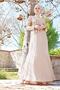 Women's Beige Ruffle Detail Silvery Evening Dress 5561 - 2