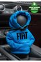 Fiat Logo Blue Black Gear Shift Hoodie Car Gear Shift Outfit Gear Shift Fleece Auto Accessory Gear Shift Knob Sweat