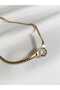 Steel Mesh Chain Black Enameled Leyla Necklace - 5