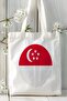 Singapore Singapore Flag Printed Cloth Bag Shoulder Bag Model