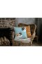 4-Seat Digital Printed Gift Sofa - Turquoise Floor Cat Patterned Cartoon - 4