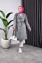 Women's Pocket Buttoned Jeans Trench Coat - 4