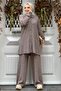 Women's Mink Pants Knitwear Suit T 11332 - 2