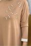 WOMEN'S TAN STONE TROUSERS Knitwear Suit T 90332 - 4
