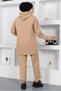 WOMEN'S BEIGE HOODED POCKET TRACK SUIT T 003 - 3