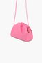 Crossbody Strap Pink Leather Bag with Snap Fasteners and Zipper Olivia - 3