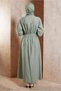 Green Striped Women's Hijab Dress - T 2002 - 3