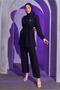 WOMEN'S BLACK BROOCHE DETAILED PANT SUIT T 1193 - 2