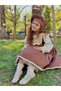 Brown Skirt Embroidered Baby Girl Dress, Birthday Dress, Photo Shoot Dress, 0-12 Years Old - 6