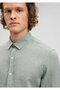 Green Linen Shirt Slim Fit / Slim Fit 021190 -70120 - 5
