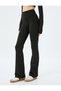 High Waist Tight Fit Spanish Leg Sports Leggings - Interlock - 3
