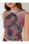 Sleeveless Sequin Sequined Slim Fit Patterned Undershirt - 5